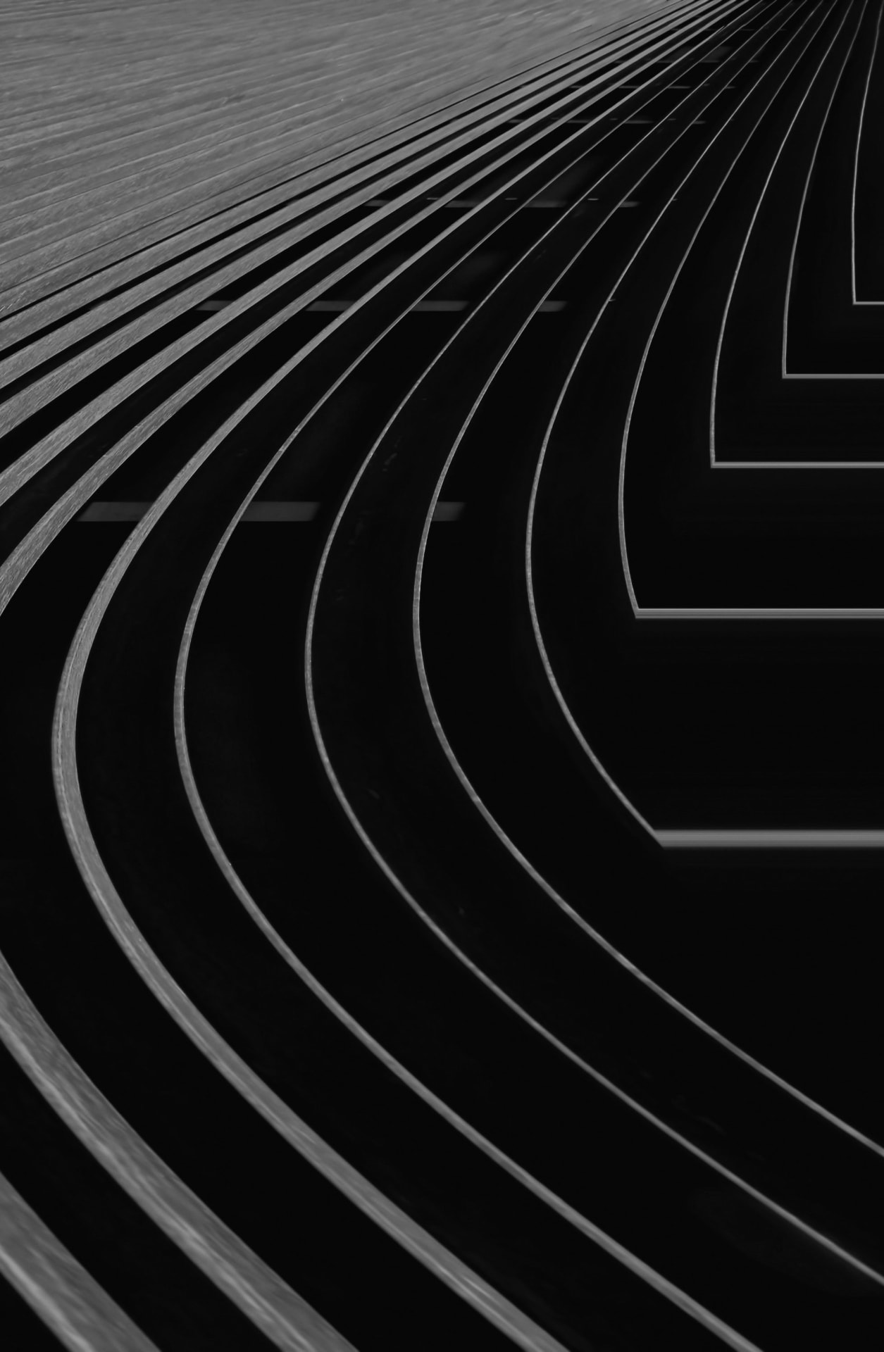 Abstract architectural lines in black and white